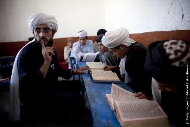 Afghan Children Study Quran in Kandahar