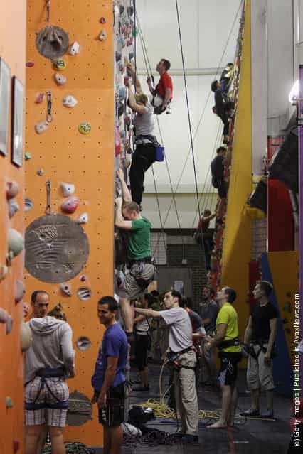 Enthusiasts Scale Walls At Westway Climbing Centre