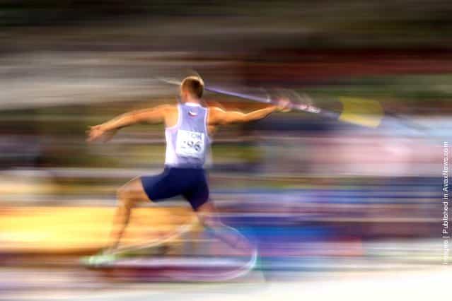 Jakub Vadlejch of Czech Republic competes in the mens javelin throw qualification round during day six of the 13th IAAF World Athletics Championships