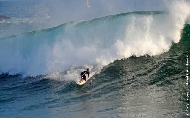 Pacific Storm Brings High Surf To Southern California