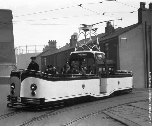 A Blackpool single decker tram, 1934