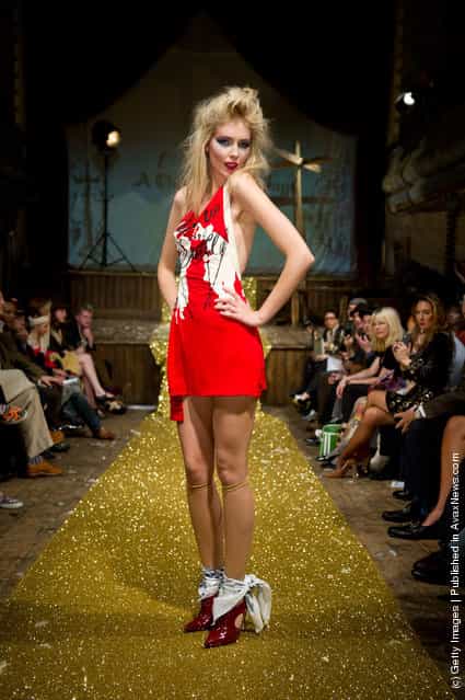 Models walk the runway at the A Child of the Jago fashion show during London Fashion Week