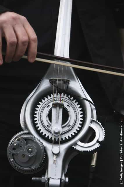 Music instruments made of car parts