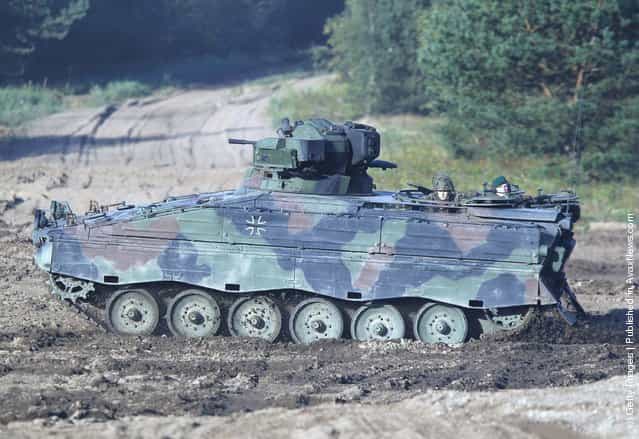 A Marder infantry combat vehicle of the German Bundeswehr