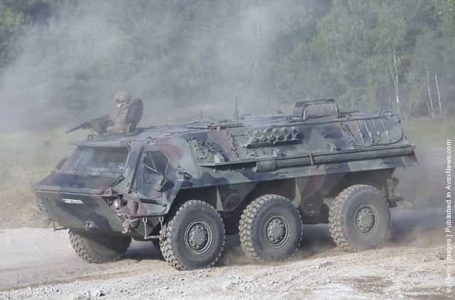 A Fuchs armoured personnel carrier of the German Bundeswehr