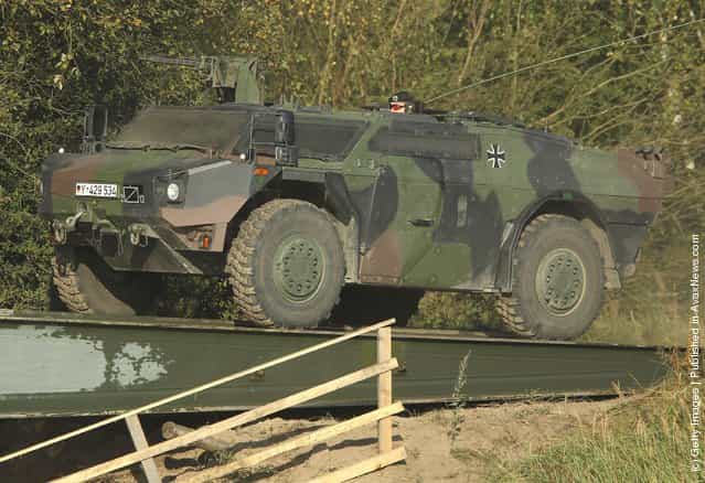 A Fennek aromoured reconaissance vehicle of the German Bundeswehr
