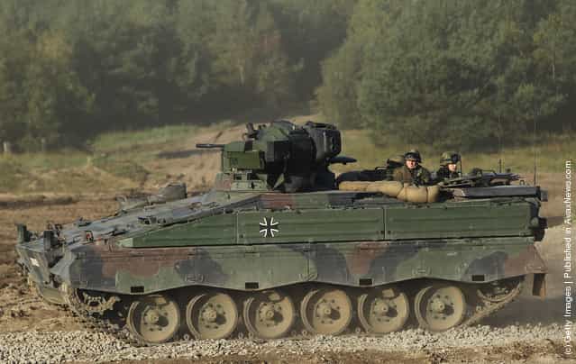 A Marder infantry combat vehicle of the German Bundeswehr
