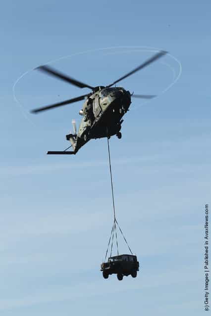 An NH 90 all-purpose helicopter of the German Bundeswehr
