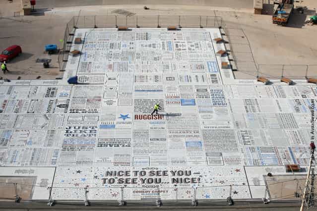 Comedy Carpet by British artist Gordon Young