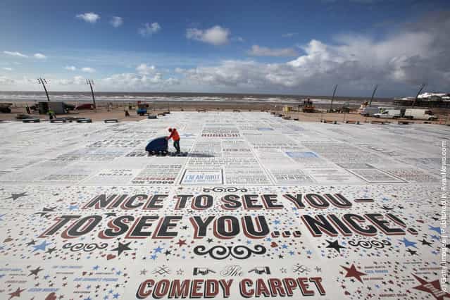 Comedy Carpet by British artist Gordon Young