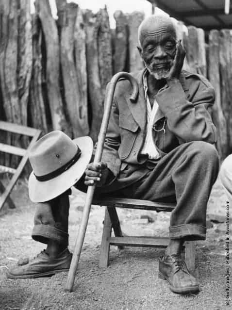 Tshekedi Khama, uncle of Seretse Khama, (in Bechuanaland), Chief of the Bamangwato who caused a scandal by marrying Englishwoman Ruth Williams. Botswana, 1950