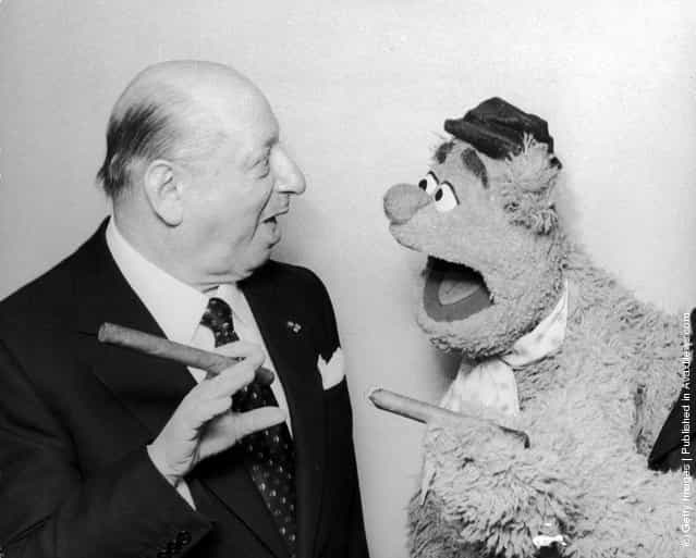 1978: Lord Lew Grade meets Fozzie Bear from the Muppet Show at the Variety Club of Great Britain Show Business Awards