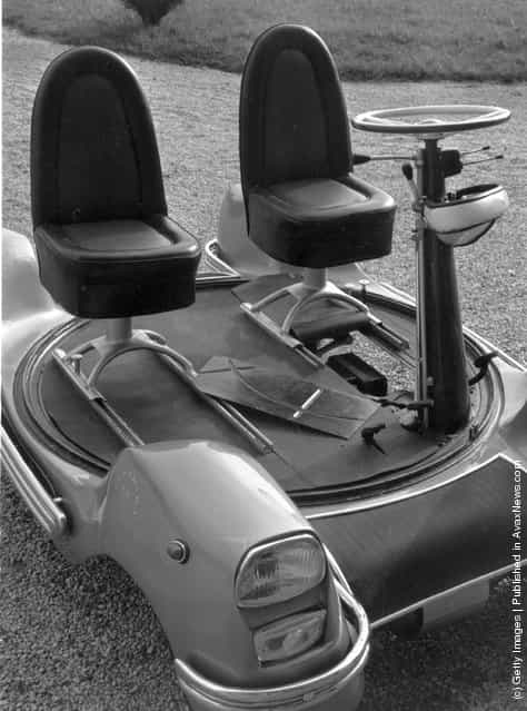 1964: The Urbania, the worlds smallest working car, invented by Marquis Piero Bargagli of Poggio Adorno