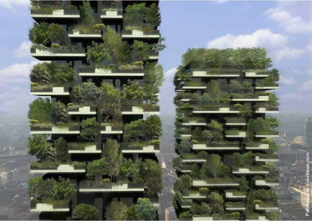 Worlds first forest in the sky, the Bosco Verticale green twin towers