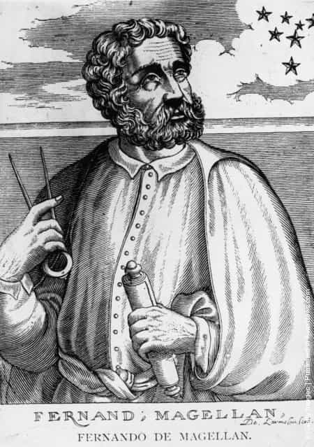 Circa 1510, Portuguese navigator and explorer Ferdinand Magellan (1480 - 1521), the first man to circumnavigate the globe and the first European to cross the Pacific Ocean