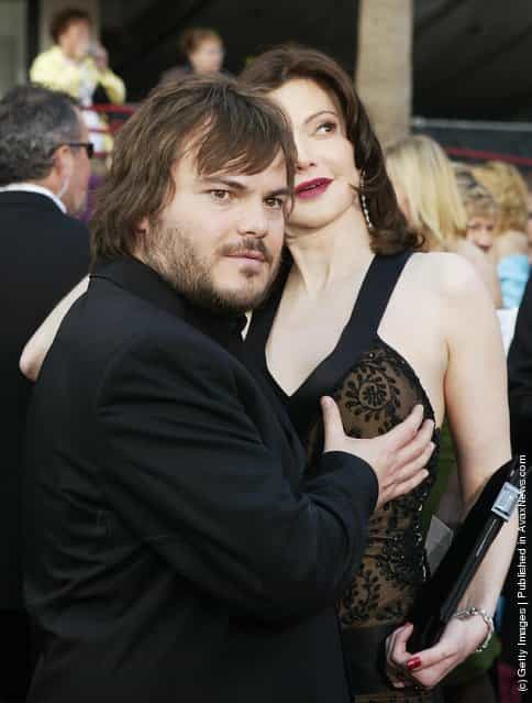 Actor Jack Black and his girlfriend Laura Kightlinger attend the 76th Annual Academy Awards at the Kodak Theater in Hollywood