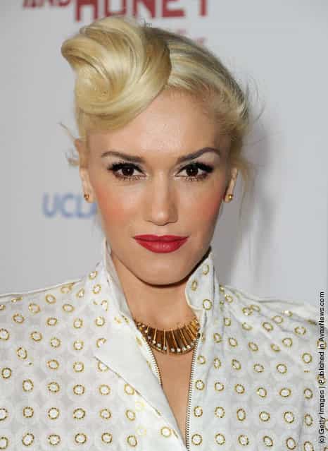 Singer Gwen Stefani arrives at the premiere of FilmDistrict's In the Land of Blood and Honey held at ArcLight Cinemas