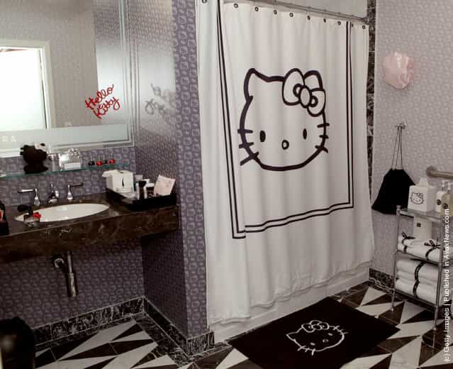 A general view of atmosphere at The First Ever Hello Kitty Beauty Hotel Suite presented by Sephora at Maison 140 in Beverly Hills, California