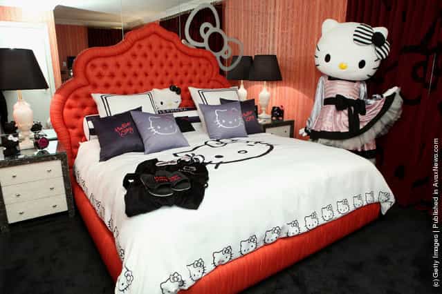 A general view of atmosphere at The First Ever Hello Kitty Beauty Hotel Suite presented by Sephora at Maison 140 in Beverly Hills, California