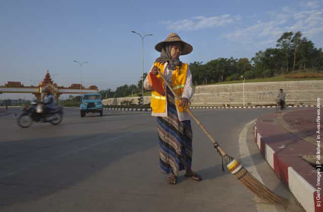 Street sweepers keep the streets clean sweeping every morning