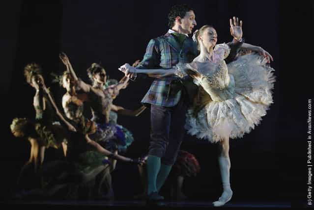 Dancers from the Scottish Ballet perform during a dress rehearsal for their current production of Sleeping Beauty at the Theatre Royal