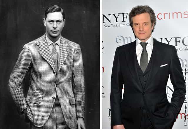1924: Duke of York (1895 - 1952), later King George VI, poses in 1924; Actor Colin Firth attends the 2010 New York Film Critics Circle Awards at Crimson on January 10, 2011 in New York City