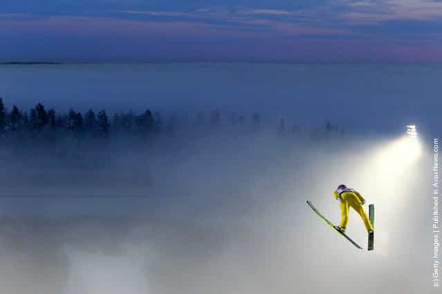 Andreas Kofler of Austria competes in the Mens Ski Jumping HS134 competition during the FIS Nordic World Ski Championships at Holmenkollen