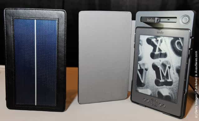 SolarKindle Lighted Covers, the first solar book covers for Amazon Kindle e-readers by SolarFocus Technology Co
