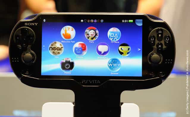 A Sony PS Vita is on display at the Sony booth during the 2012 International Consumer Electronics Show