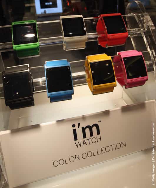 Bluetooth enabled watches that connect to your smartphone were on display from im watch of Italy at the 2012 International Consumer Electronics Show