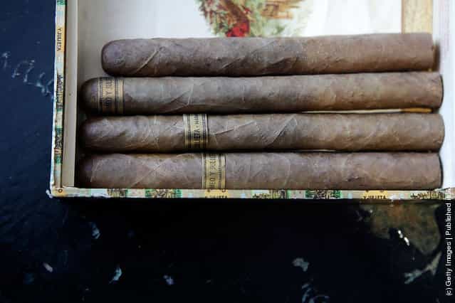 A collection of Sir Winston Churchills wartime cigars, including four Romeo y Julieta Cuban Cigars