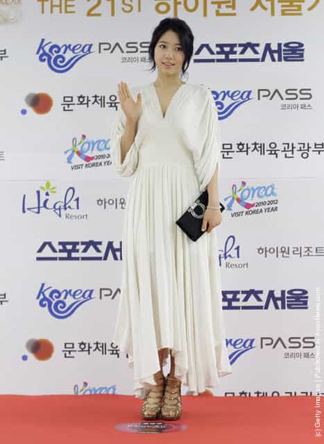 Actress Park Shin-He arrives during the 21st High1 Seoul Music Awards