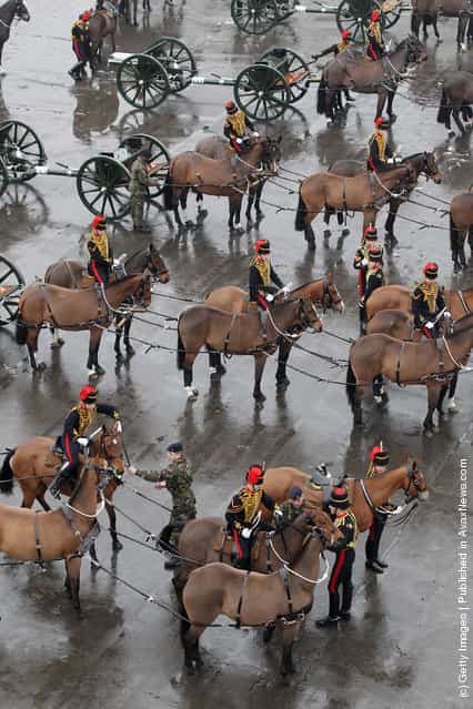 The Kings Troop Royal Horse Artillery Prepare To Leave Their St. Johns Wood Barracks For Woolwich