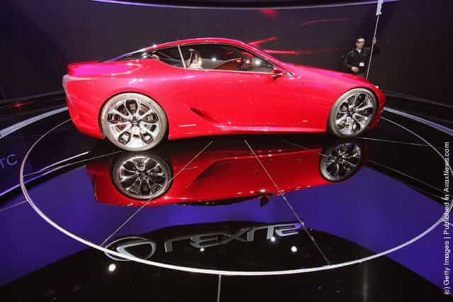 Lexus displays the LF-LC concept car during the media preview of the Chicago Auto Show at McCormick Place