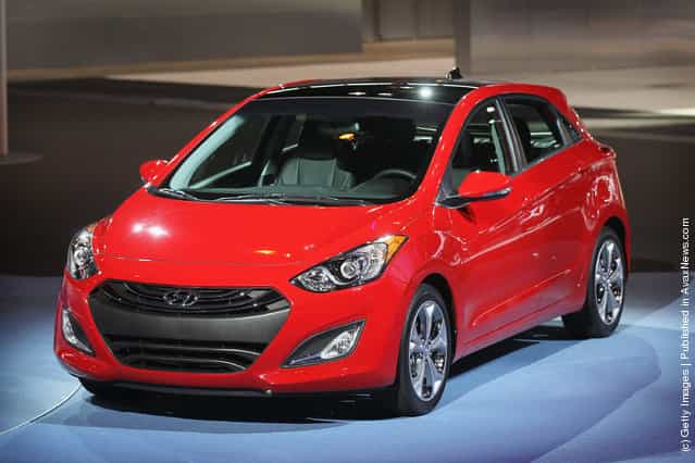 Hyundai introduces the 2013 Elantra GT during the media preview of the Chicago Auto Show at McCormick Place