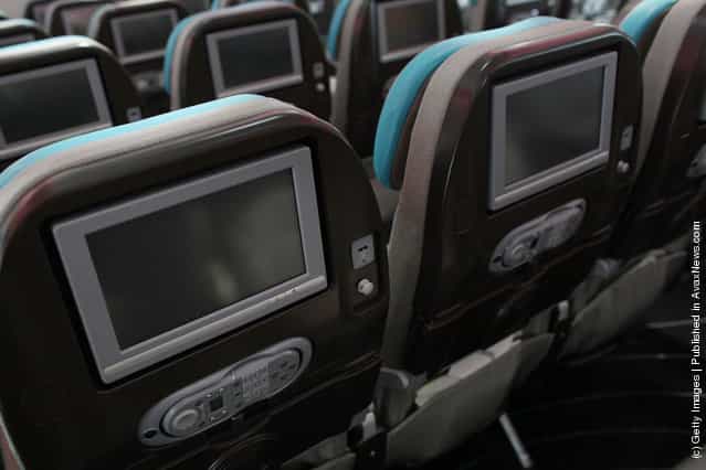 The interior of the Boeing 787 Dreamliner