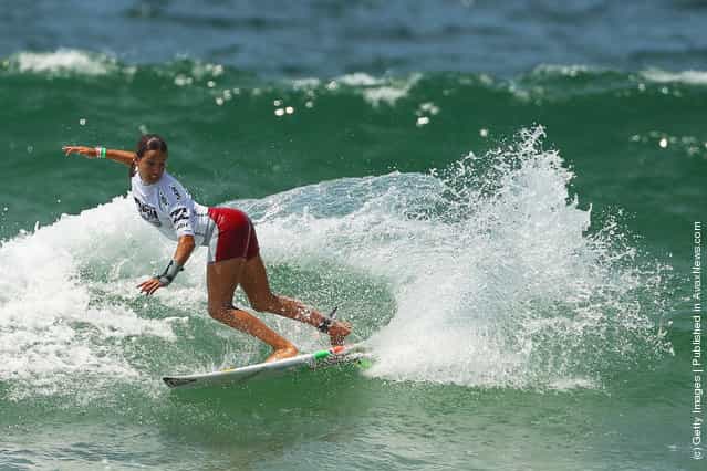 Sally Fitzgibbons of Australia competes in the Women's Final of the 2012 Australian Surfing Open in Manly, Australia