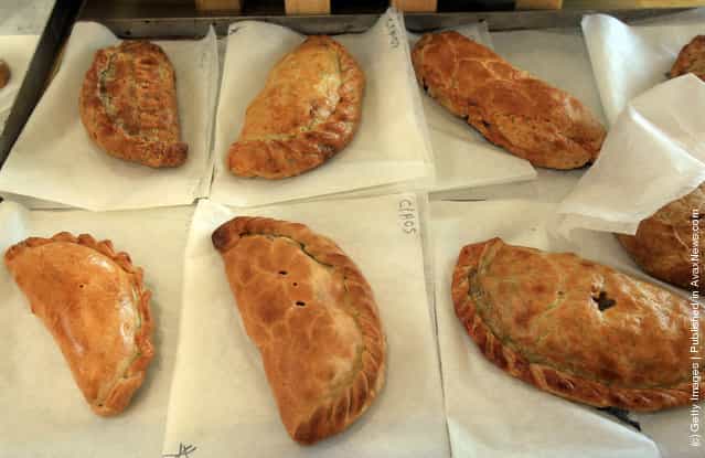 Cornish pasties that have been baked as part of the World Cornish Pasty Championships at The Eden Project are judged