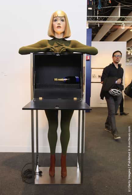 Refrigerator by Allen Jones is seen at The Armory Show, New Yorks annual international art fair