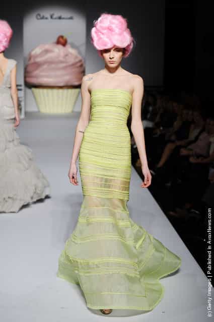 A model walks the runway at the Celia Kritharioti Spring/Summer 2012 fashion show at One Mayfair