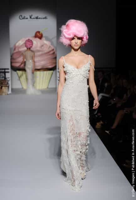 A model walks the runway at the Celia Kritharioti Spring/Summer 2012 fashion show at One Mayfair