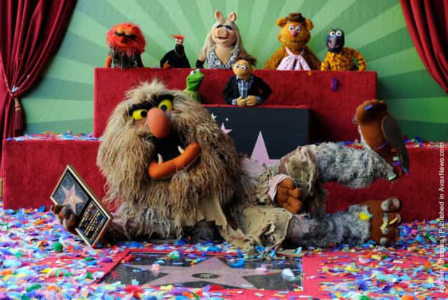 The Muppets who were honored with 2,466th Star on the Hollywood Walk of Fame in front of the El Capitan Theatre on March 20, 2012
