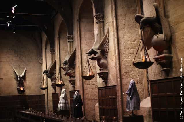 A general view of the Great Hall at the new Harry Potter Studio Tour at Warner Brothers Leavesden Studios