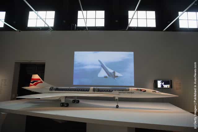 A scale model of Concorde stands on display at the Victoria and Albert museums new major exhibition, British Design 1948-2012: Innovation In The Modern Age