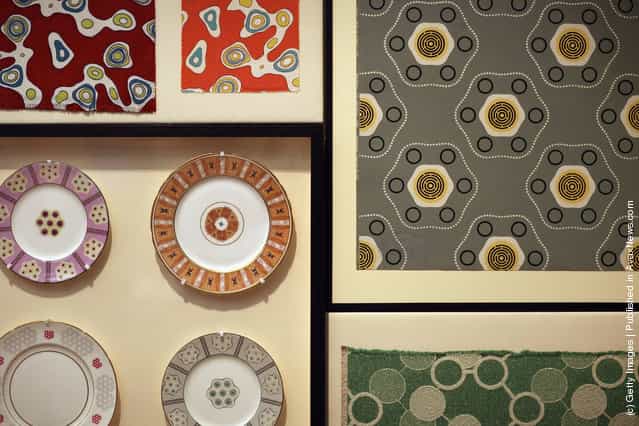 A display of Festival Pattern Group designs are display at the Victoria and Albert museums new major exhibition