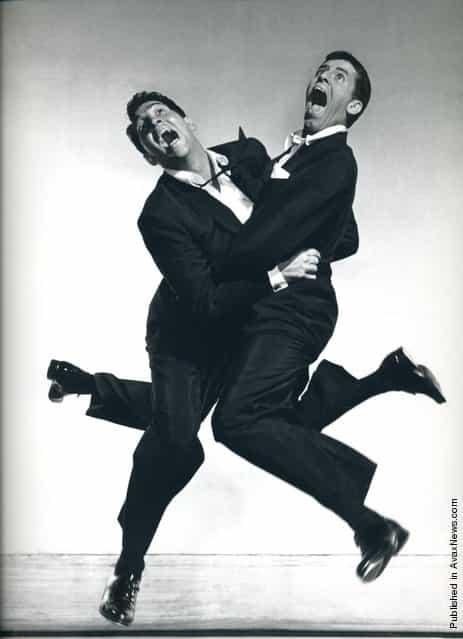 American actors Dean Martin and Jerry Lewins, 1951. Photo by Philippe Halsman