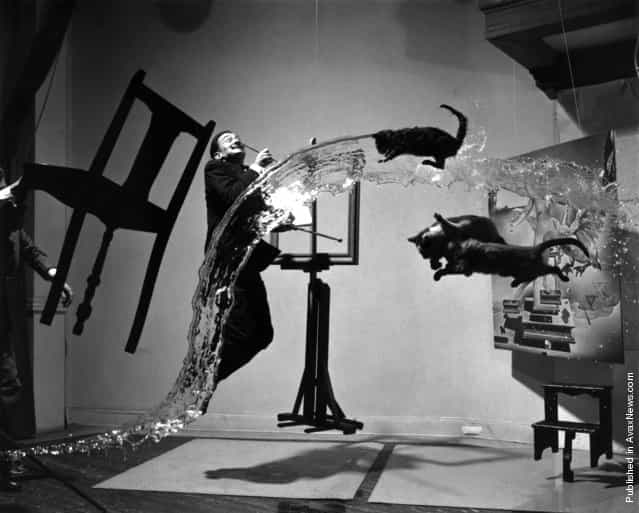 Salvador Dali 'Dali Atomicus', 1948. Photo by Philippe Halsman