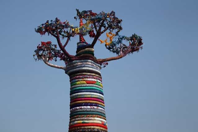 The Pirate Technics Sculpture [Under The Baobab] by Mike De Butts Is Installed At The Southbank Centre