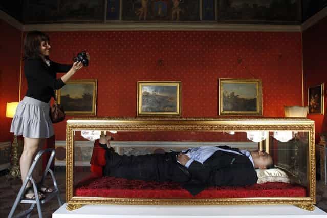 The Italian Dream Wax Sculpture Of Silvio Berlusconi Is Exhibited In Rome