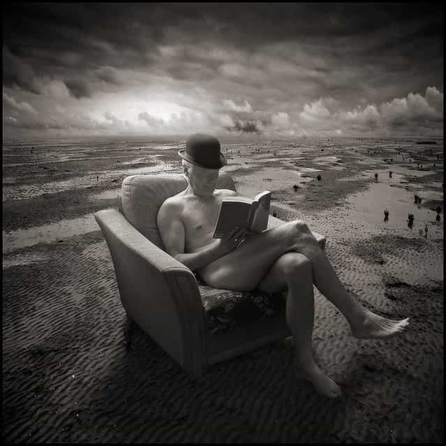 The Smiling Reader. Photo Art by Yves Lecoq